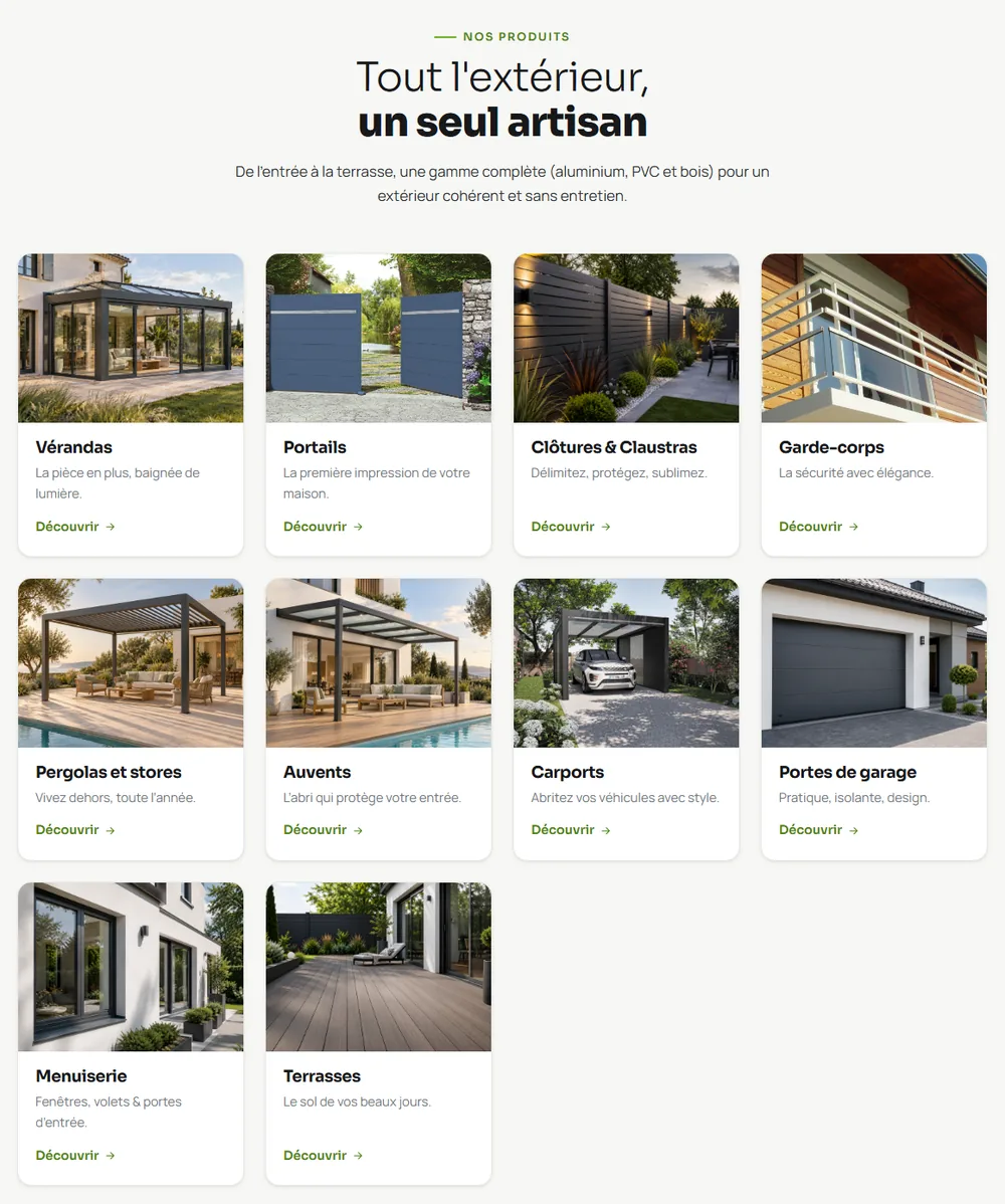 La gamme de produits AxiHome